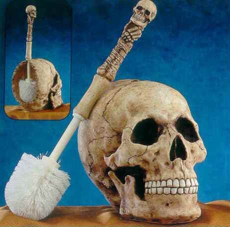 Skull Toilet Brush available at www.mandarava.com